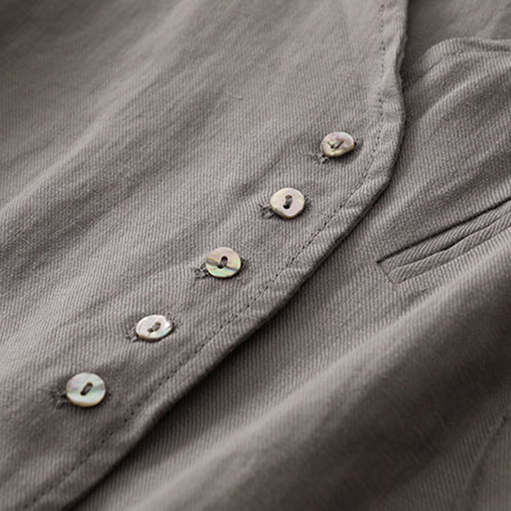 Buddha Stones Débardeur uni à col en V, style minimaliste et décontracté, pour femme. Chemise sans manches. - image 13