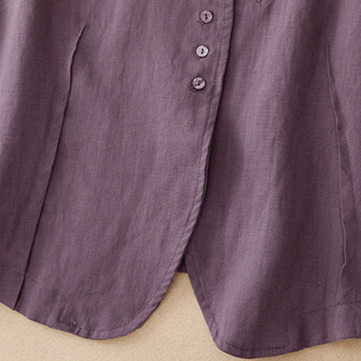 Buddha Stones Débardeur uni à col en V, style minimaliste et décontracté, pour femme. Chemise sans manches. - image 23