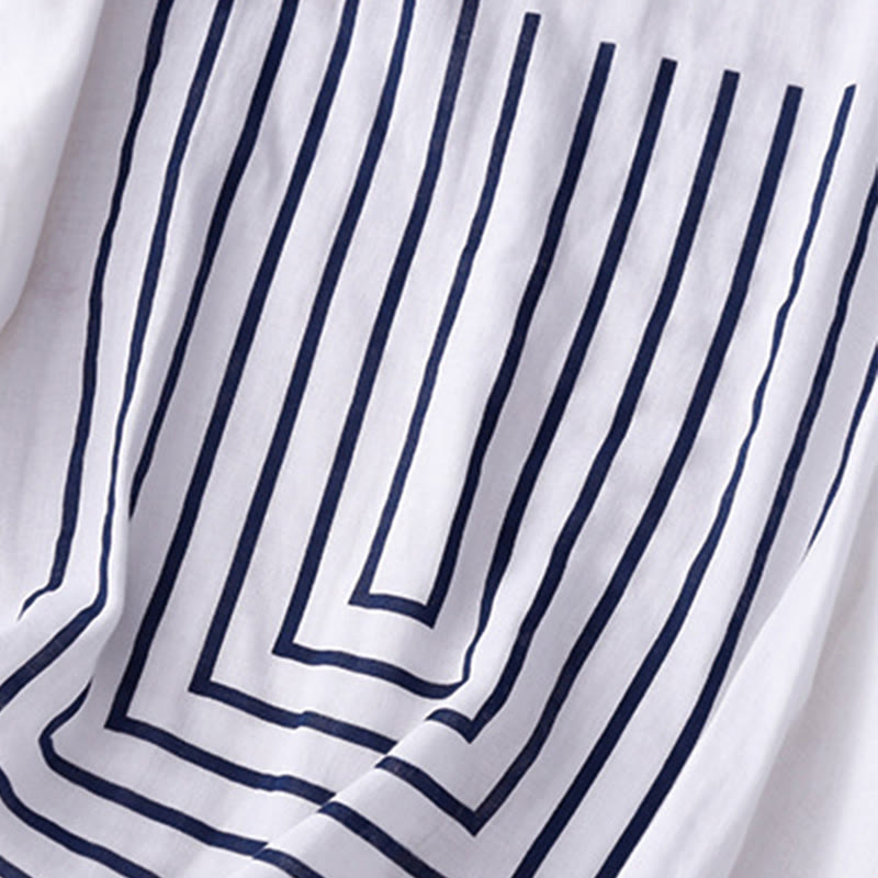 T-shirt décontracté à manches courtes en coton et lin pour femme, motif imprimé Buddha Stones - image 14