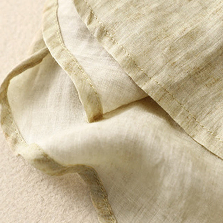 Robe midi d'été décontractée à manches trois-quarts, ornée de broderies et de Buddha Stones, col montant. - image 15