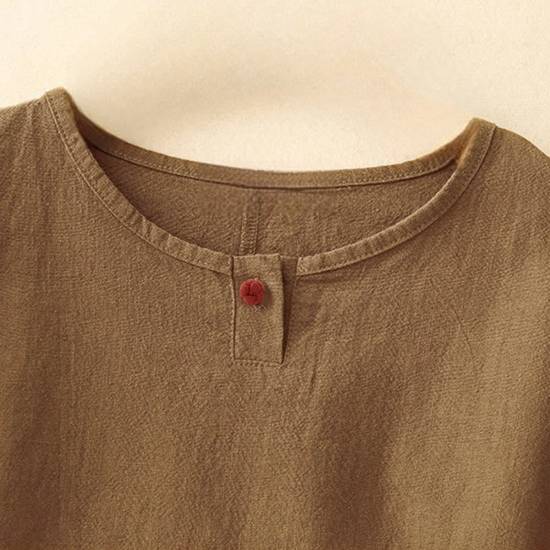 T-shirt ample à manches courtes et col rond pour femme, motif Buddha Stones - image 14
