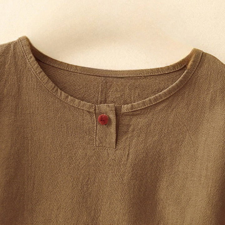 T-shirt ample à manches courtes et col rond pour femme, motif Buddha Stones - image 14