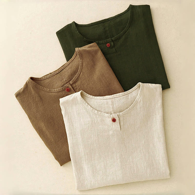 T-shirt ample à manches courtes et col rond pour femme, motif Buddha Stones - image 19