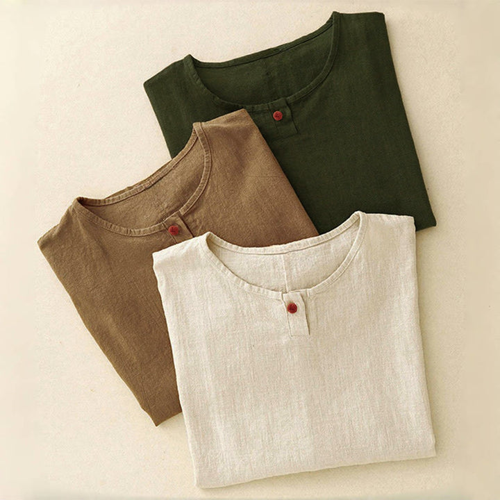 T-shirt ample à manches courtes et col rond pour femme, motif Buddha Stones - image 19