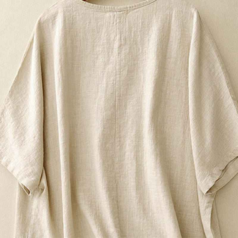T-shirt ample à manches courtes et col rond pour femme, motif Buddha Stones - image 3