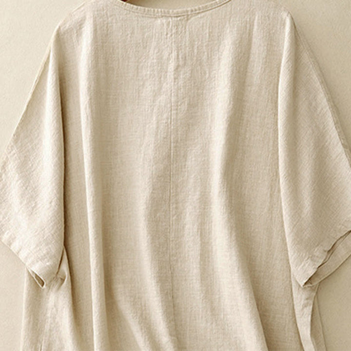 T-shirt ample à manches courtes et col rond pour femme, motif Buddha Stones - image 3