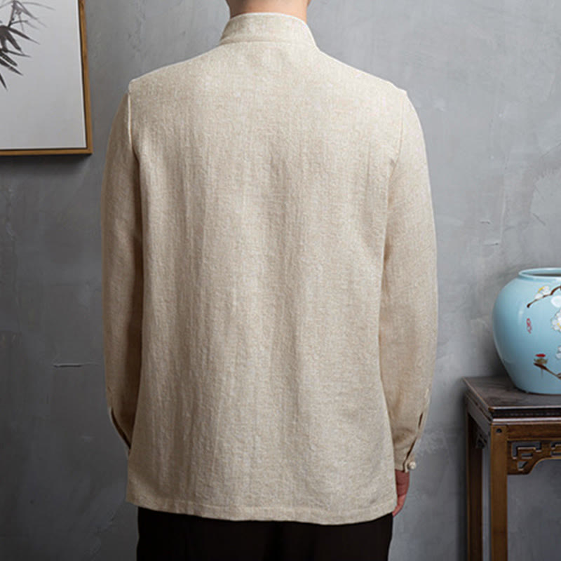 Veste de costume Tang chinoise unie avec Buddha Stones - image 2