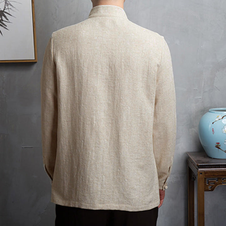 Veste de costume Tang chinoise unie avec Buddha Stones - image 2