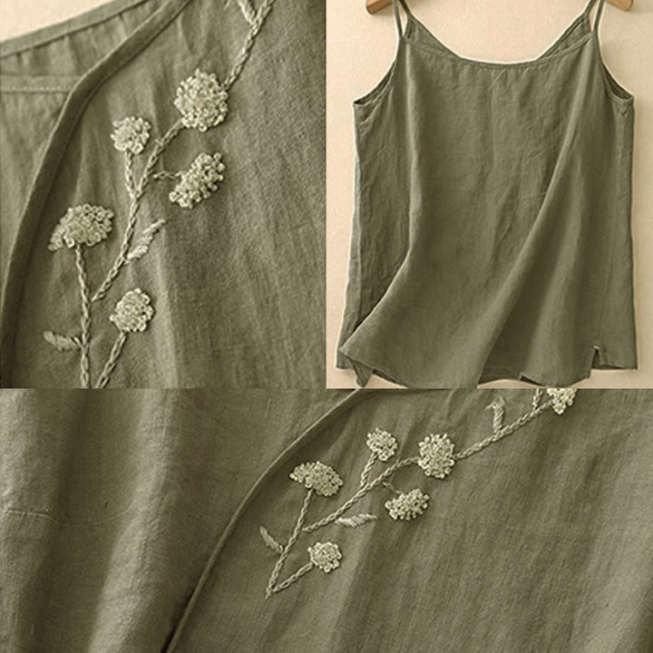 Gilet sans manches pour femme avec broderie ethnique à motifs de Buddha Stones et design asymétrique - image 5