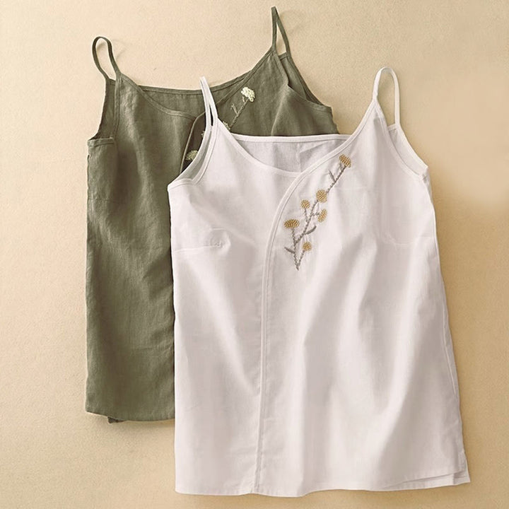 Gilet sans manches pour femme avec broderie ethnique à motifs de Buddha Stones et design asymétrique - image 10