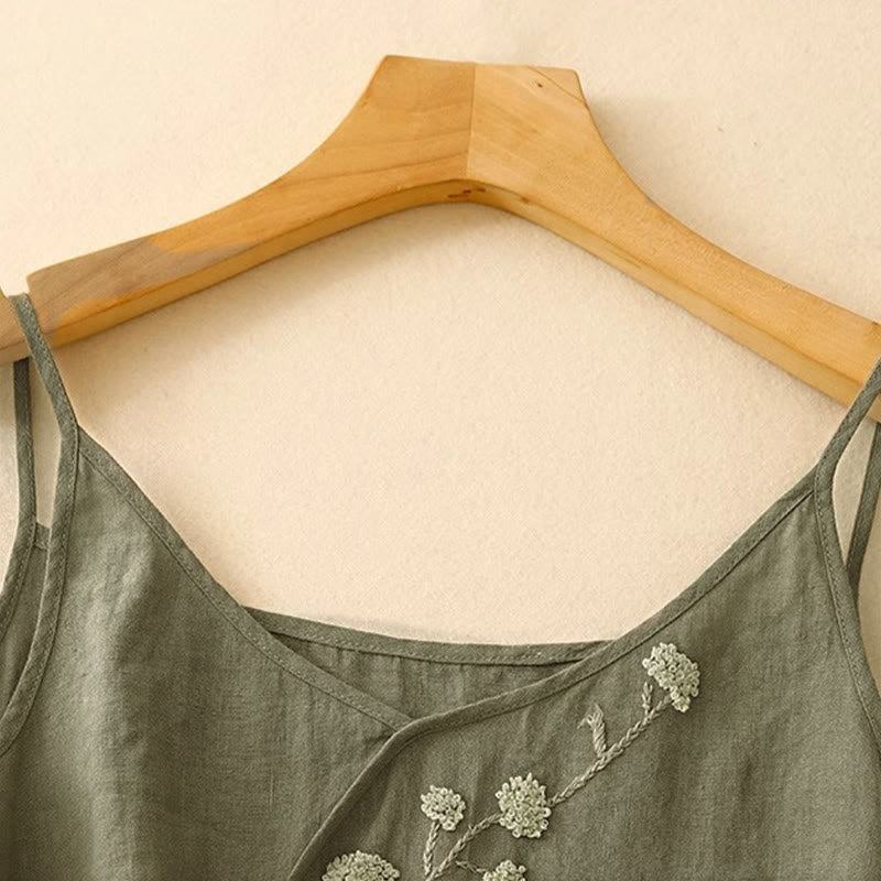 Gilet sans manches pour femme avec broderie ethnique à motifs de Buddha Stones et design asymétrique - image 2