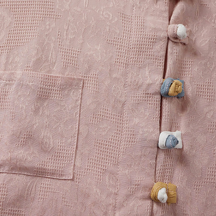 Chemise femme à manches courtes, manches courtes, motif floral coloré et grenouille , Buddha Stones - image 6