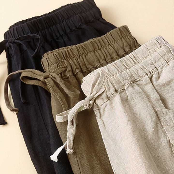 Pantalon Capri uni à poches Buddha Stones Commute pour femme - image 17