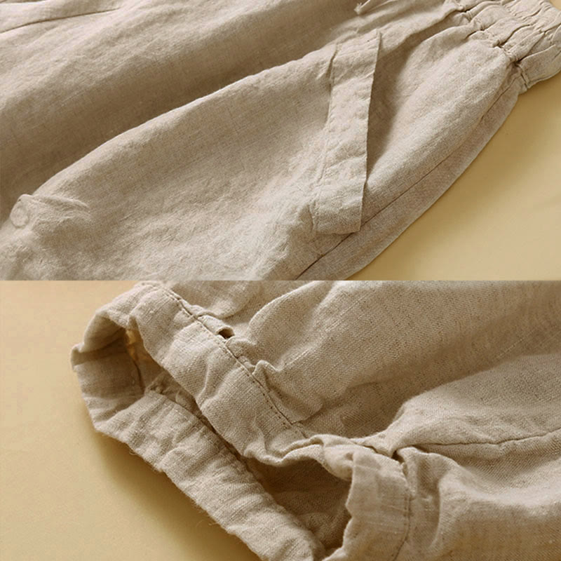 Pantalon Capri uni à poches Buddha Stones Commute pour femme - image 16
