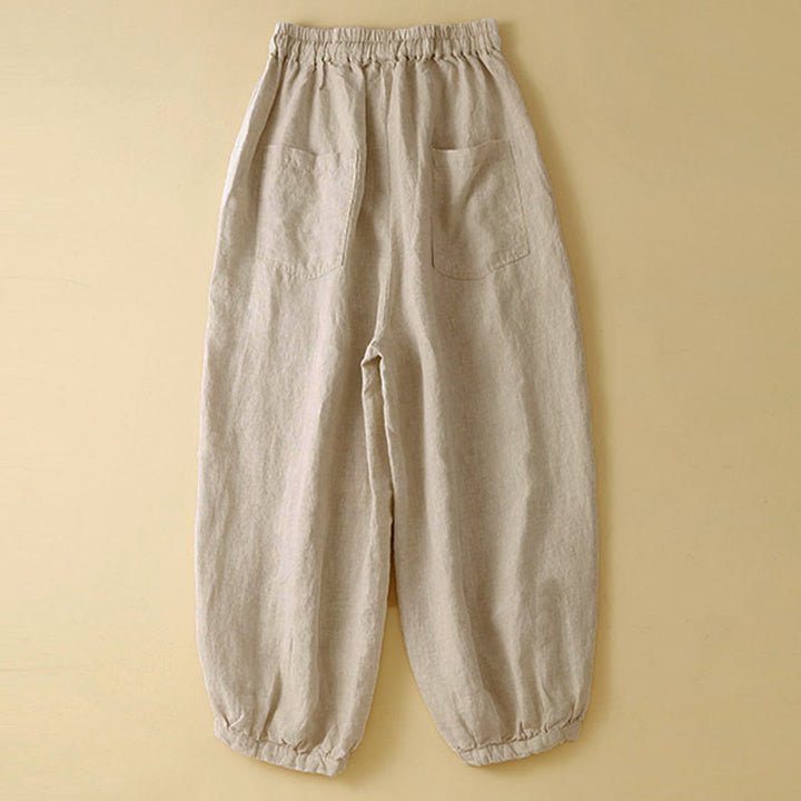 Pantalon Capri uni à poches Buddha Stones Commute pour femme - image 12