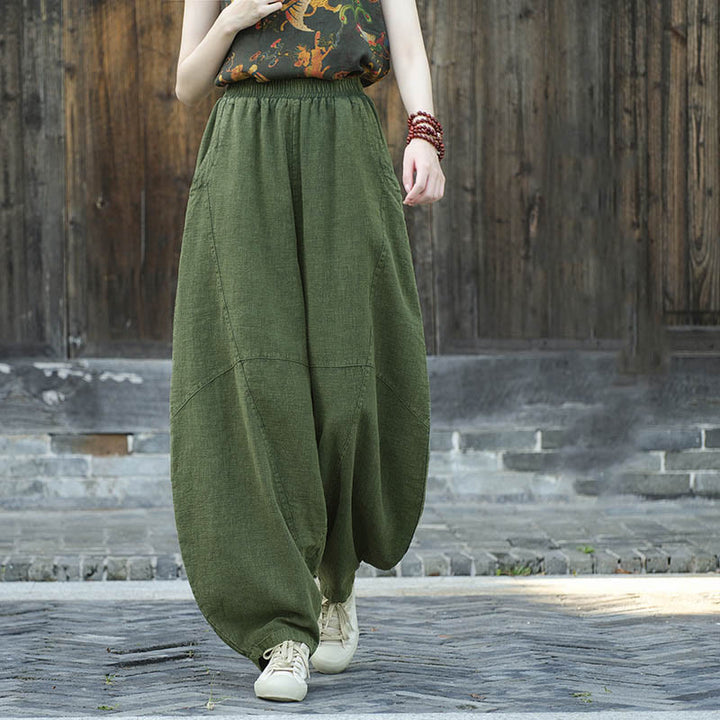 Buddha Stones harem ample style zen yoga tai-chi pour femme - Vert (doublure polaire) - US8-10，UK/AU12-14，EU40-42 (L)  - image 13