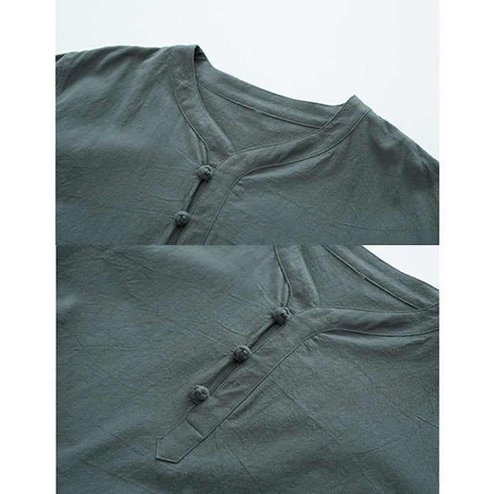 Ensemble homme composé d'un t-shirt à manches courtes et d'un pantalon, de couleur unie, avec Buddha Stones - image 1