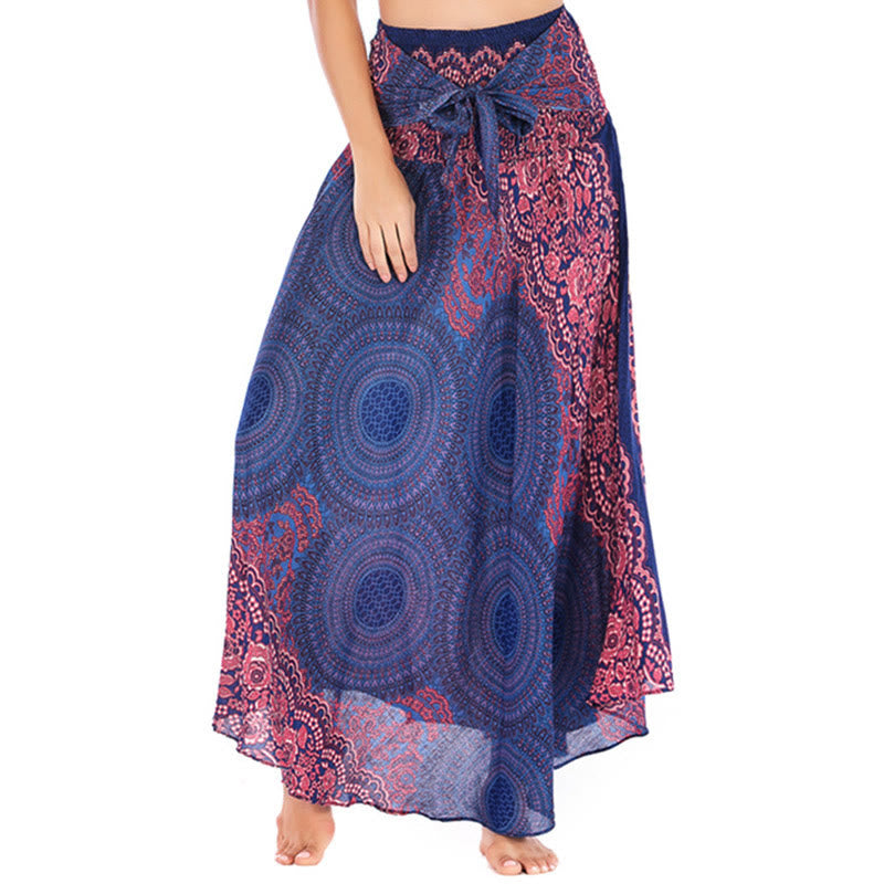 Robe bohème à lacets et fleurs rose des vents, style deux-en-un, avec Buddha Stones - Violet moyen - US4-12，UK/AU8-16，EU36-44 (F) - image 9
