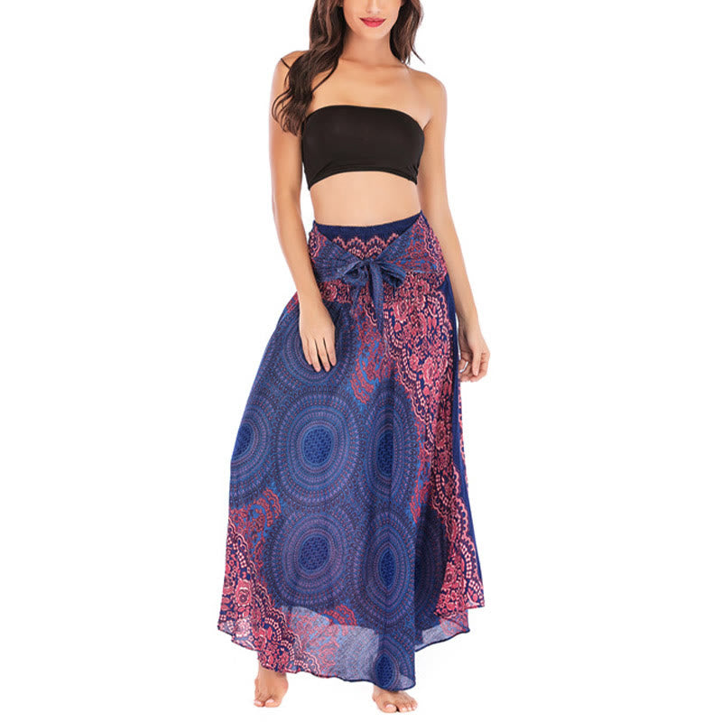 Robe bohème à lacets et fleurs rose des vents, style deux-en-un, avec Buddha Stones - image 10