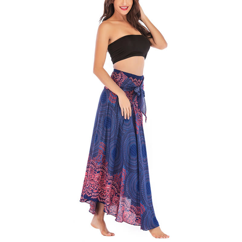 Robe bohème à lacets et fleurs rose des vents, style deux-en-un, avec Buddha Stones - image 13