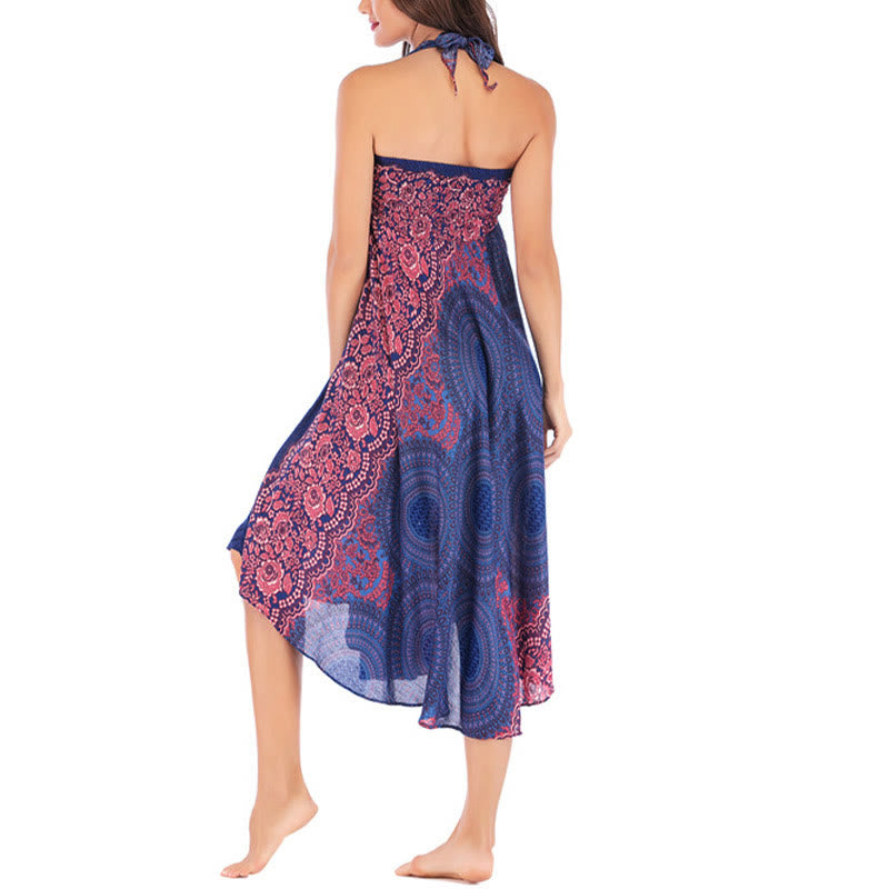 Robe bohème à lacets et fleurs rose des vents, style deux-en-un, avec Buddha Stones - image 16