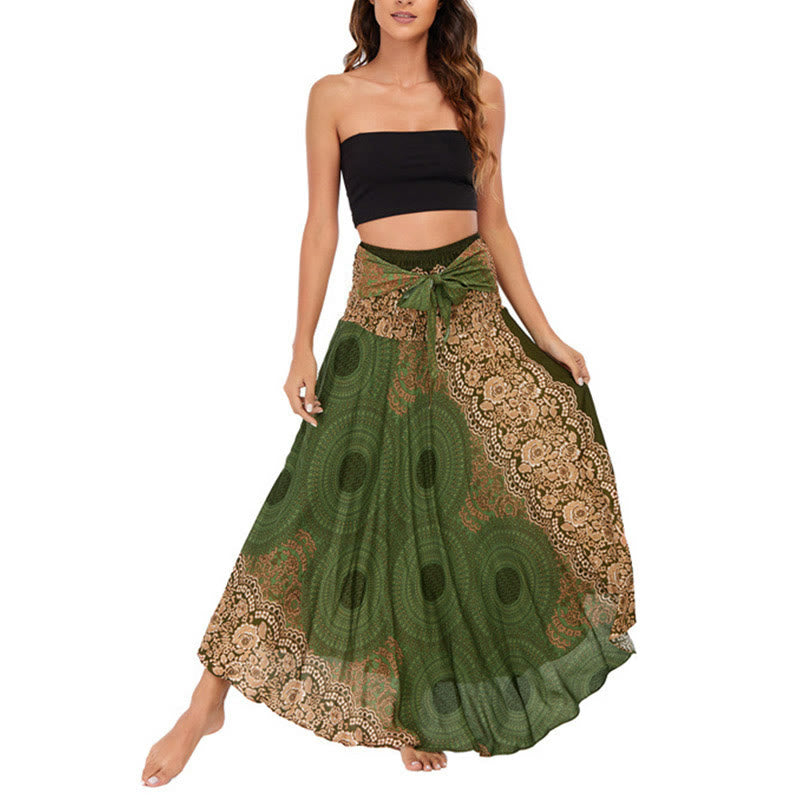 Robe bohème à lacets et fleurs rose des vents, style deux-en-un, avec Buddha Stones - image 19