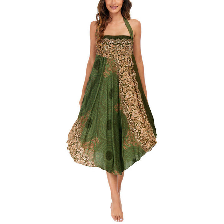 Robe bohème à lacets et fleurs rose des vents, style deux-en-un, avec Buddha Stones - image 24
