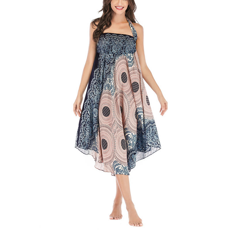Robe bohème à lacets et fleurs rose des vents, style deux-en-un, avec Buddha Stones - image 31