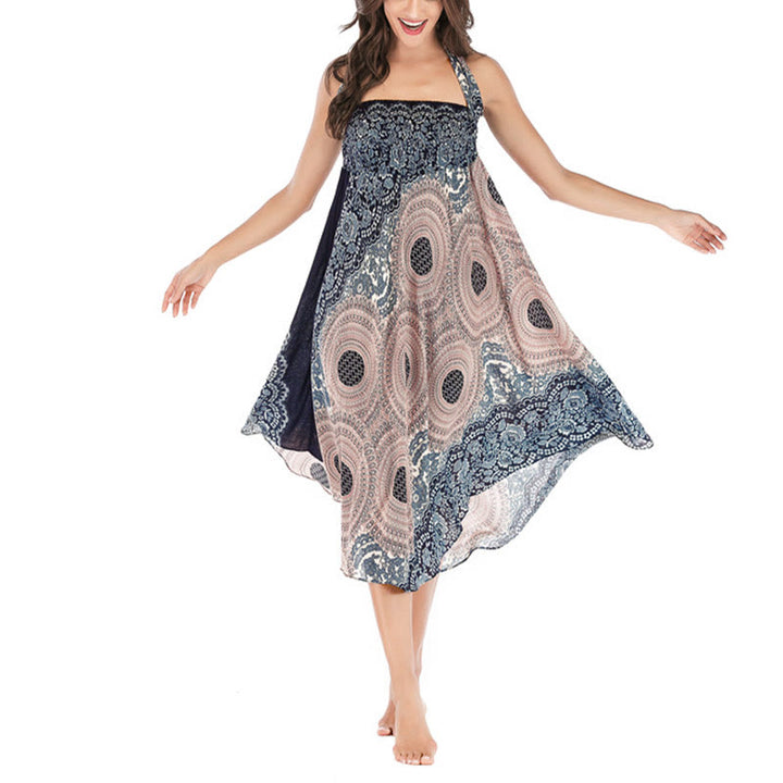 Robe bohème à lacets et fleurs rose des vents, style deux-en-un, avec Buddha Stones - image 28