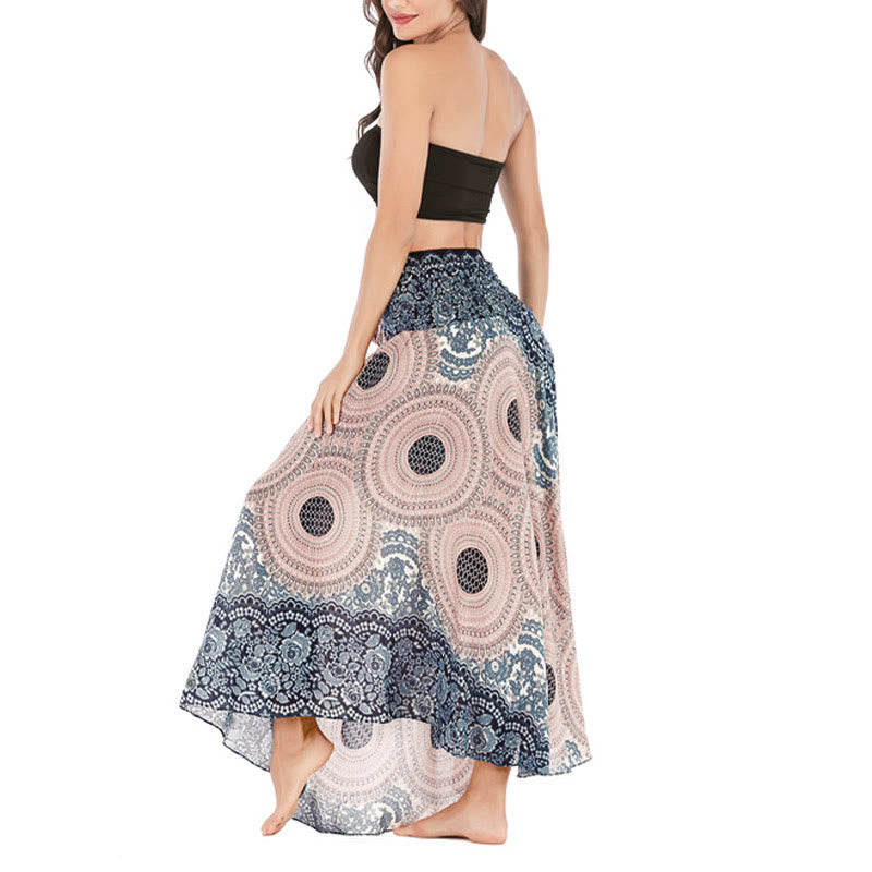 Robe bohème à lacets et fleurs rose des vents, style deux-en-un, avec Buddha Stones - image 34