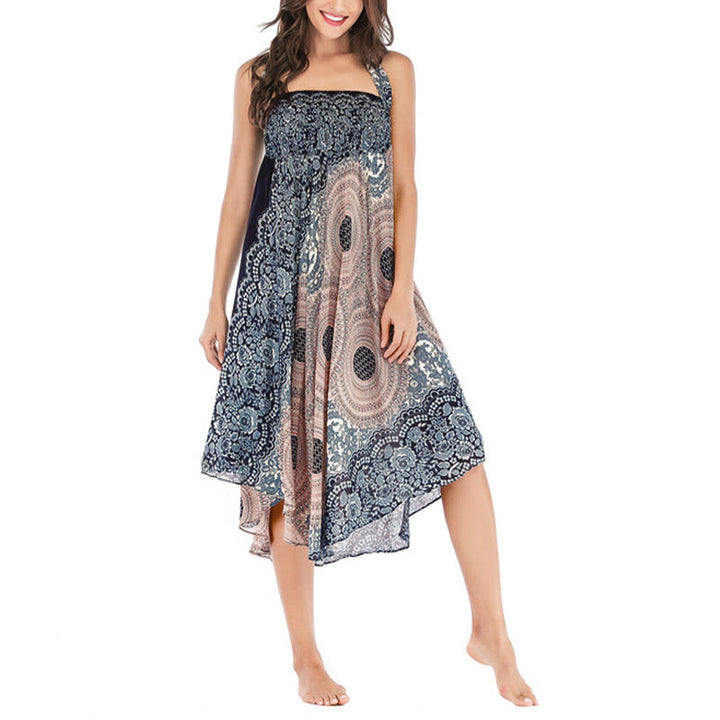 Robe bohème à lacets et fleurs rose des vents, style deux-en-un, avec Buddha Stones - image 32