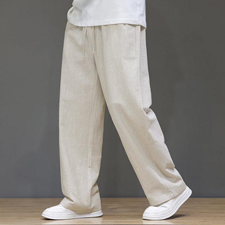 Pantalon d'été pour homme Buddha Stones, coupe droite, avec poches - Lin - US/UK/AU46，EU56 (5XL) - image 11