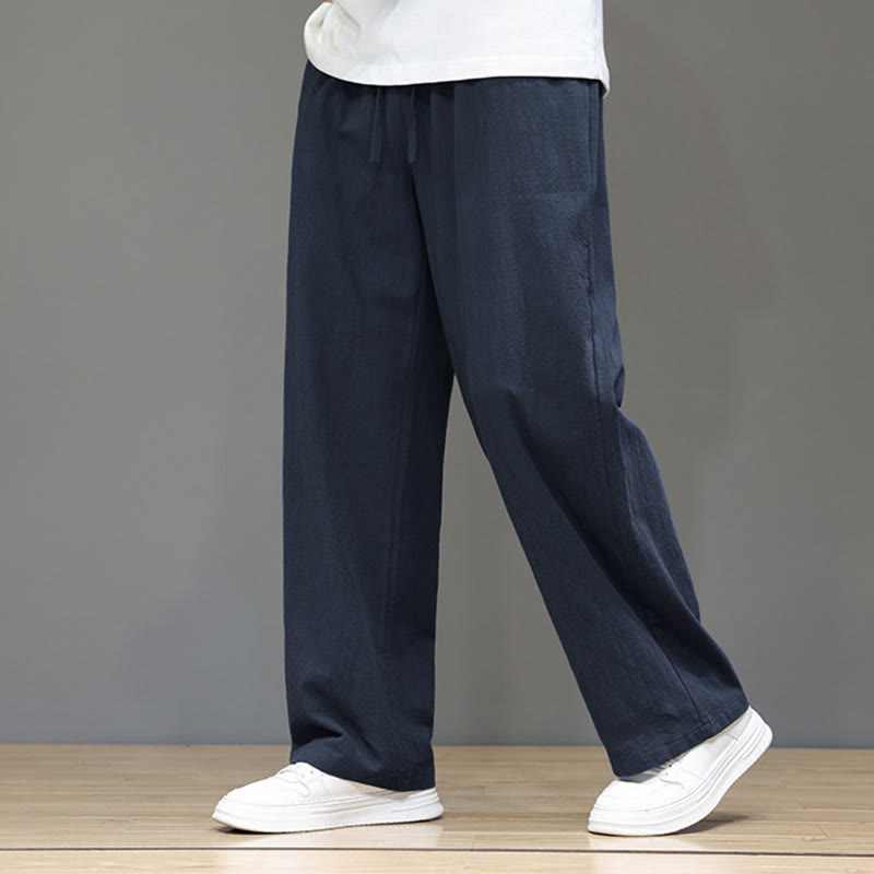 Pantalon d'été pour homme Buddha Stones, coupe droite, avec poches - SteelBlue - US/UK/AU46，EU56 (5XL) - image 0