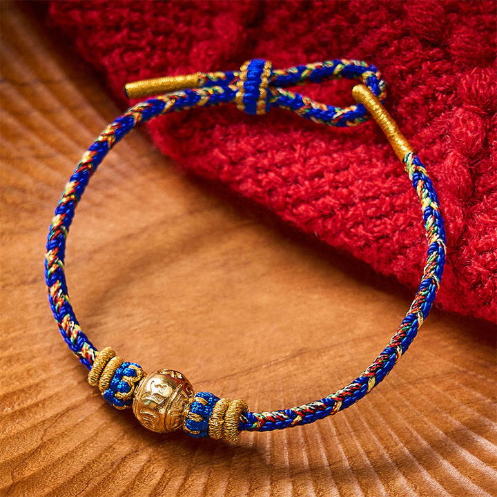 Buddha Stones Bracelet de paix Om Mani Padme Hum en corde tressée à la main - image 2