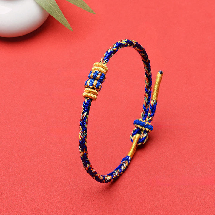 Buddha Stones Bracelet porte-bonheur en corde tressée à la main avec motif de carpes koï - image 26