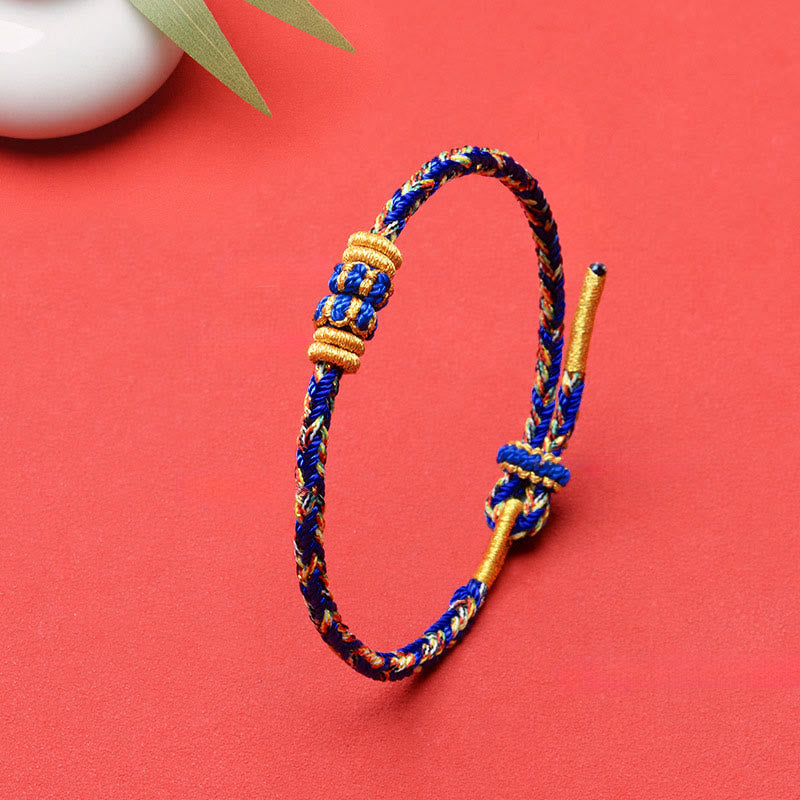 Buddha Stones Bracelet porte-bonheur en corde tressée à la main avec motif de carpes koï - image 18