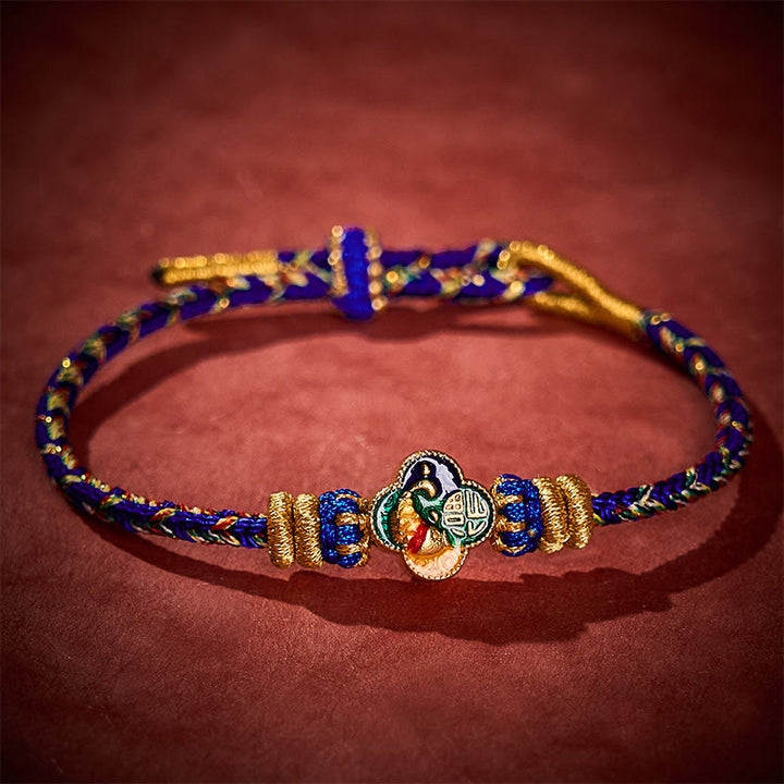 Buddha Stones Bracelet en corde tressée à la main représentant un poisson koi et le succès du Fu - image 17