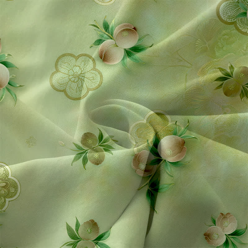 Buddha Stones Robe midi d'été décontractée rose à motif floral et feuilles, sans manches, avec poches. - image 3