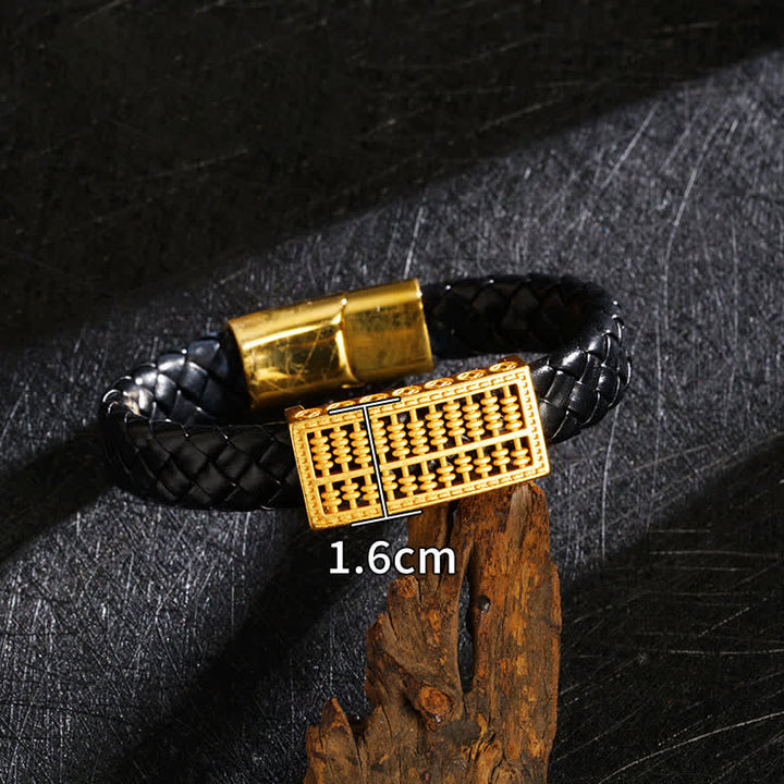 Buddha Stones Bracelet de richesse en cuir tressé Pi Xiu Fu - image 11
