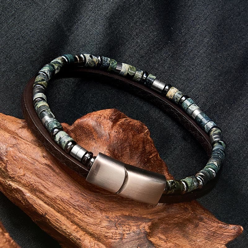 Buddha Stones Bracelet en cuir double tour Lapis Lazuli Truth - image 12