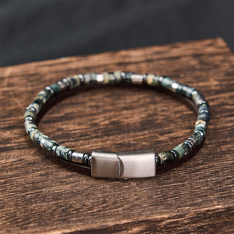 Buddha Stones Bracelet en cuir double tour Lapis Lazuli Truth - image 11