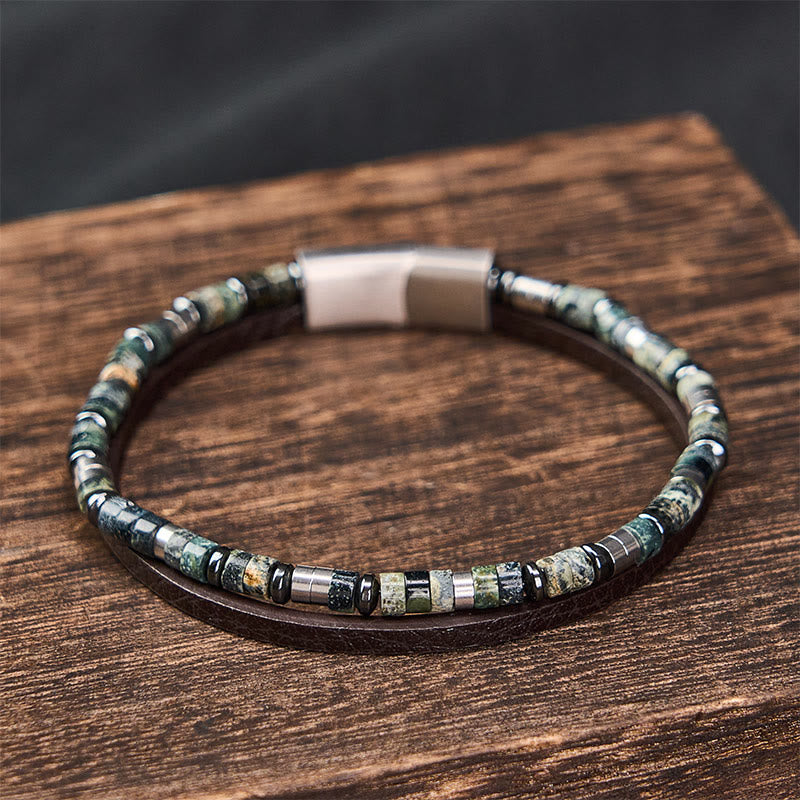Buddha Stones Bracelet en cuir double tour Lapis Lazuli Truth - image 10