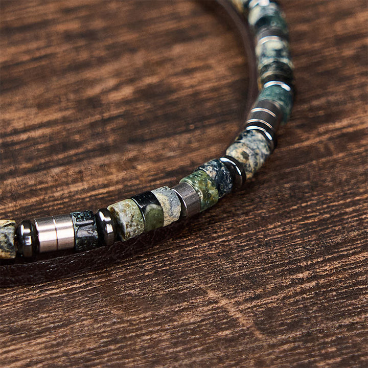Buddha Stones Bracelet en cuir double tour Lapis Lazuli Truth - image 13