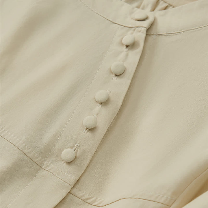 Chemise à manches trois-quarts pour femme avec boutons à lacets et motif de Buddha Stones - image 13