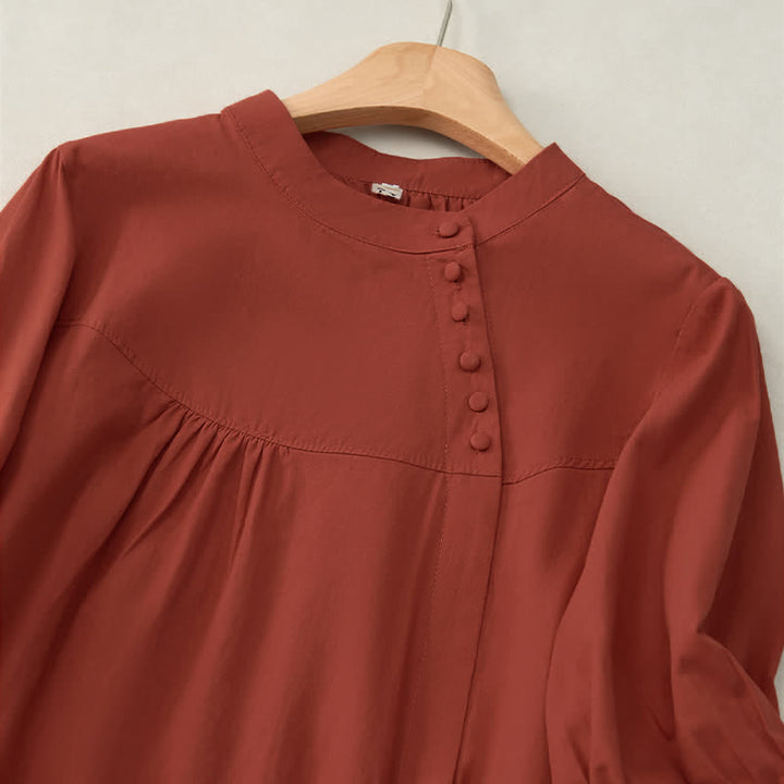 Chemise à manches trois-quarts pour femme avec boutons à lacets et motif de Buddha Stones - image 20