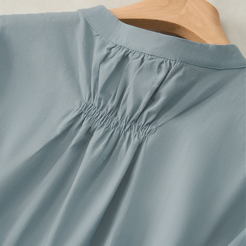 Chemise à manches trois-quarts pour femme avec boutons à lacets et motif de Buddha Stones - image 3
