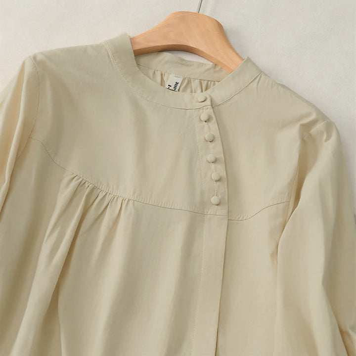 Chemise à manches trois-quarts pour femme avec boutons à lacets et motif de Buddha Stones - image 11