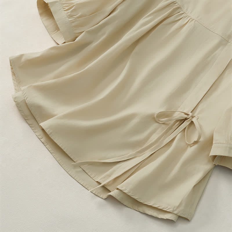 Chemise à manches trois-quarts pour femme avec boutons à lacets et motif de Buddha Stones - image 16