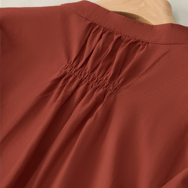 Chemise à manches trois-quarts pour femme avec boutons à lacets et motif de Buddha Stones - image 21