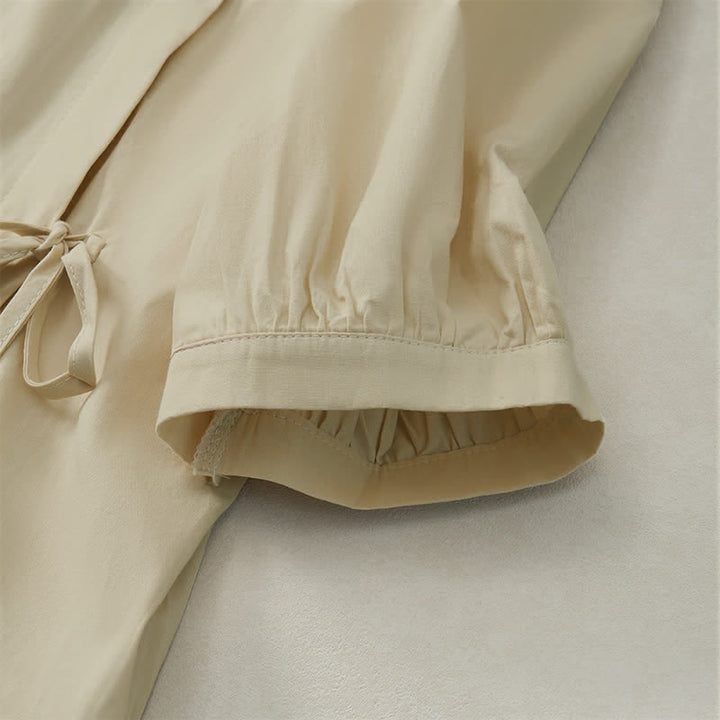 Chemise à manches trois-quarts pour femme avec boutons à lacets et motif de Buddha Stones - image 15